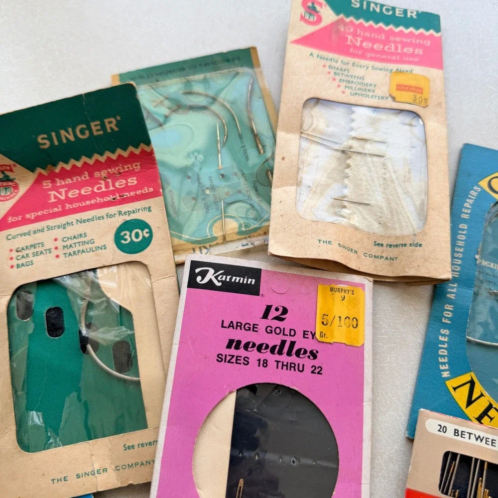 Vintage Sewing Needle Lot: Upholstery Sailmaker Tapestry Crewel Singer‎ Osborne